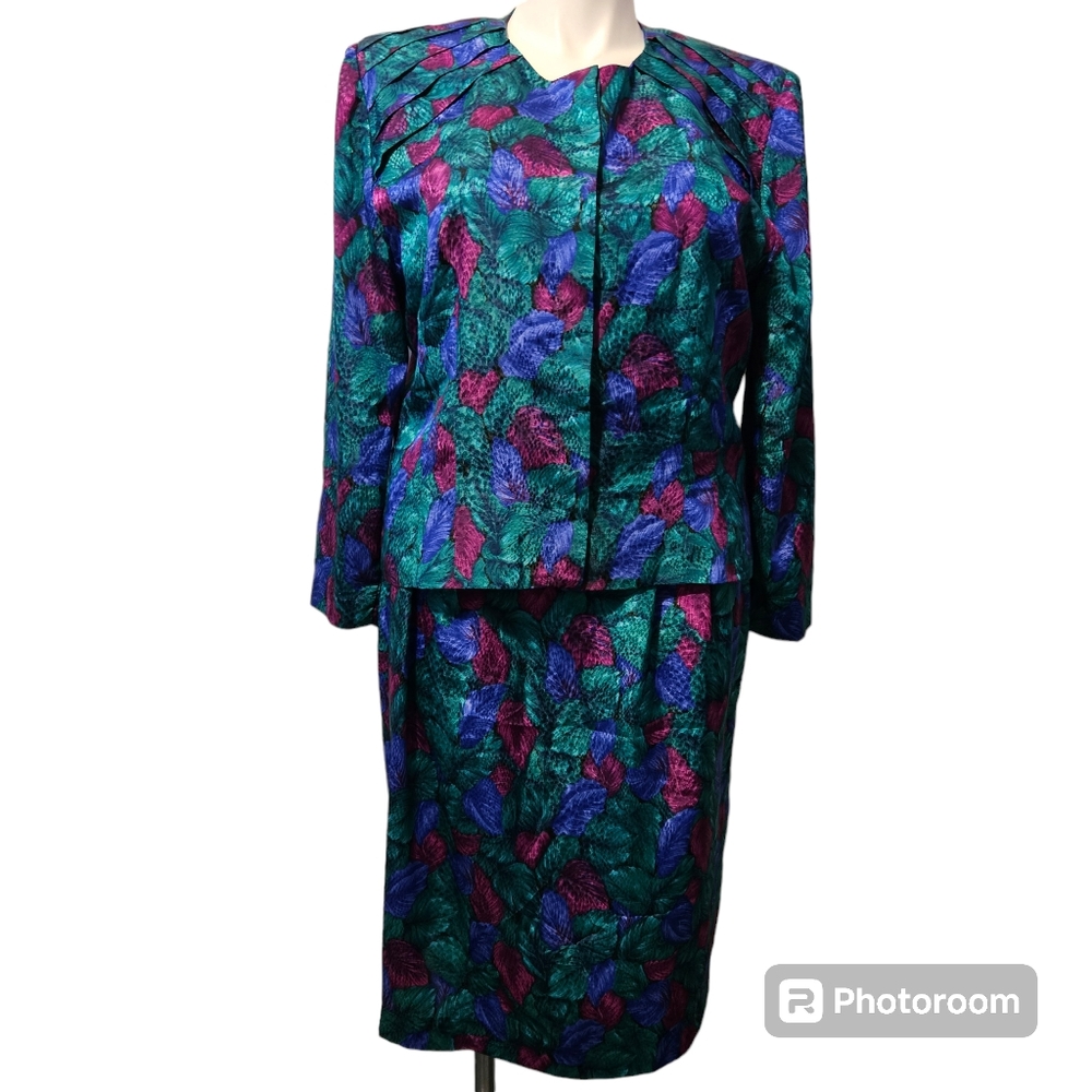 Liz Claiborne Skirt Matching Top Multi Size 16